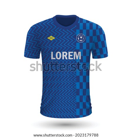 Realistic soccer shirt Chelsea 2022, jersey template for football kit. Vector illustration  ストックフォト © 