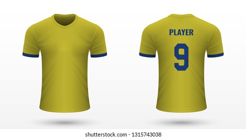 Realistic soccer shirt Chievo, jersey template for football kit. Vector illustration