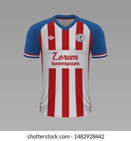 Realistic Soccer Shirt Chivas Guadalajara 2020, Jersey Template For Football Kit