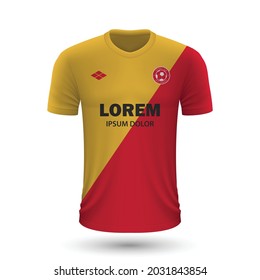 Realistic soccer shirt Galatasaray 2022, jersey template for football kit. Vector illustration 