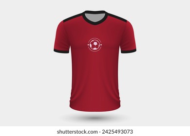 Realistic soccer shirt Germany home jersey template for football kit.