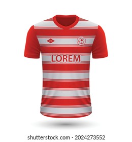 Realistic soccer shirt Granada 2022, jersey template for football kit. Vector illustration 