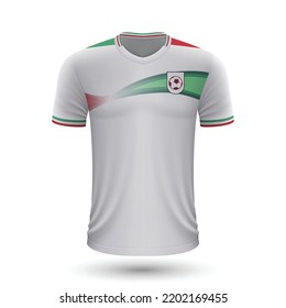 Realistic soccer shirt Iran, jersey template for football kit