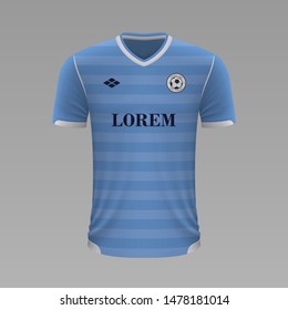 Realistic soccer shirt Lazio 2020, jersey template for football kit. Vector illustration