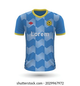 Realistic soccer shirt Lens 2022, jersey template for football kit. Vector illustration 