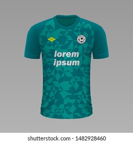 Realistic soccer shirt Leon 2020, jersey template for football kit