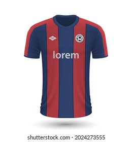 Realistic soccer shirt Levante 2022, jersey template for football kit. Vector illustration 