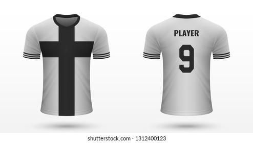 Realistic Soccer Shirt Parma, Jersey Template For Football Kit. Vector Illustration