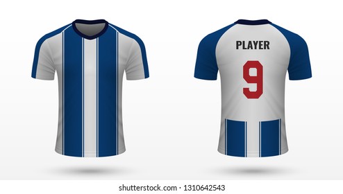 Realistic soccer shirt Porto, jersey template for football kit. Vector illustration