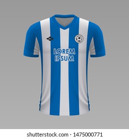 Realistic soccer shirt Real Sociedad 2020, jersey template for football kit. Vector illustration