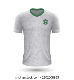 Realistic soccer shirt Saudi Arabia, jersey template for football kit