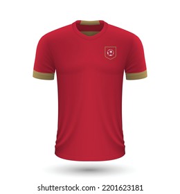 Realistic soccer shirt Serbia, jersey template for football kit