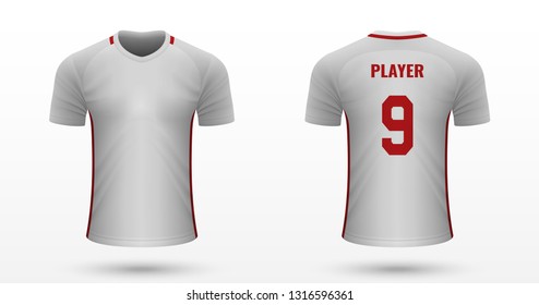 Realistic soccer shirt Sevilla, jersey template for football kit. Vector illustration