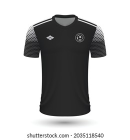 Realistisches Fußballhemd 2022, Jersey-Vorlage für Fußballkit. Vektorgrafik 