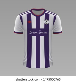 Realistic soccer shirt Valladolid 2020, jersey template for football kit. Vector illustration