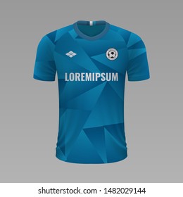 Realistic soccer shirt Zenit St. Petersburg 2020, jersey template for football kit