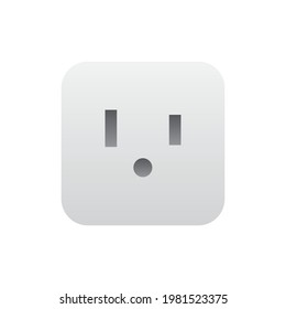 Realistic socket outlet icon, Vector.