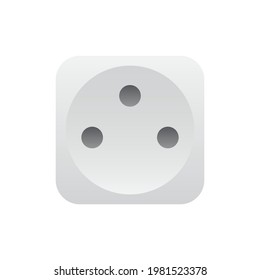 Realistic socket outlet icon, Vector.