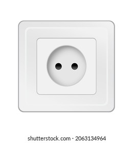 Realistic socket sign. Electrical symbol. Technology background. Isolated element. Vector illustration. Stock image. 