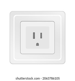 Realistic socket for usb. Technology background. Electrical symbol. Isolated element. Vector illustration. Stock image. 
