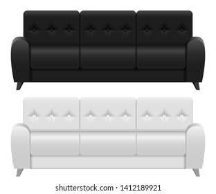 Realistic sofa vector design illustration