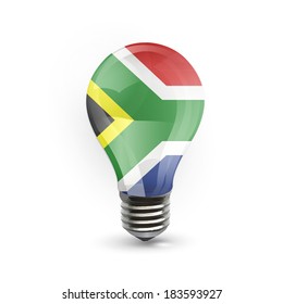 Realistic South Africa bulb isolated over white. Vector design. 