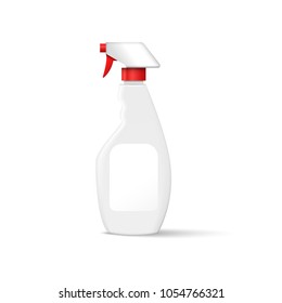 Realistic Sparay Bottle Mock Up With Shadow Isolated Ona White Background