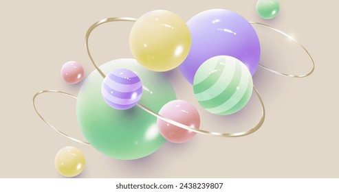 Realistic spheres background vector design in eps 10