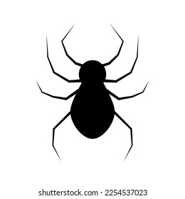 Realistic spider silhouette icon. Vector.