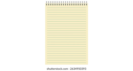 Realistic Spiral Notebook Diary Vector Illustration.	