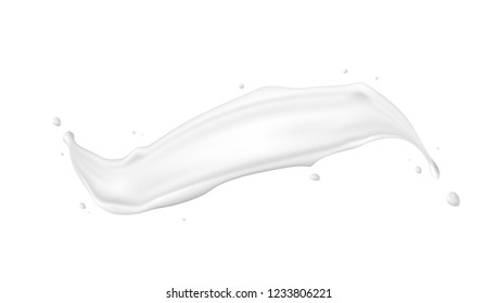 Realistic Splash Of Milk Or Cream. EPS10 Vector