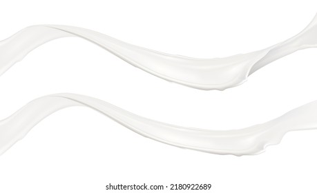 Realistic Splash Of Milk Or Cream. EPS10 Vector