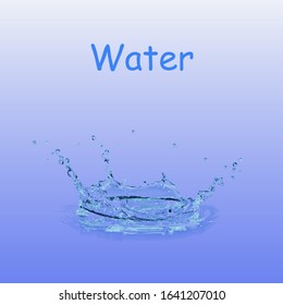 realistic splash water, illustration of splash water.