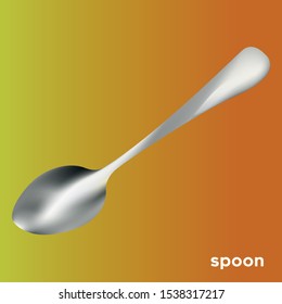 realistic spoon vector gradient background