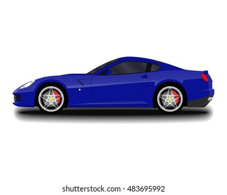 realistic sport car set.