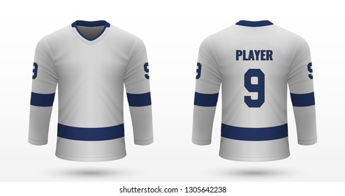 Realistic sport shirt, Tampa Bay Lightning jersey template for ice hockey kit. Vector illustration