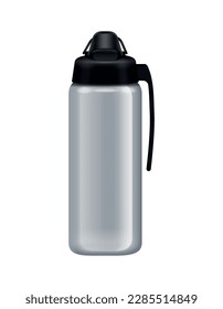 Realistic sport water bottle on white background vector illustration