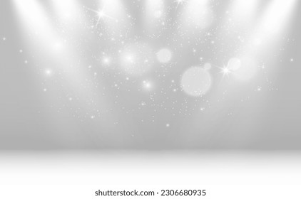 Realistic spotlights for lighting.Equipment for illumination.	