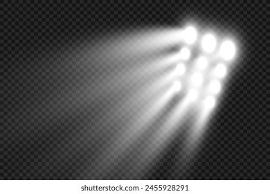 Realistic spotlights for lighting.Equipment for illumination.	