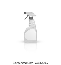 realistic spray bottle isolated on white background. vector illustration