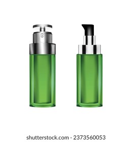 Realistic spray bottle skincare template for banner and ad. Vector illustration EPS 10.
