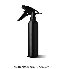Realistic spray pistol cleaner, plastic bottle, trigger spray. Vector mock up bottle. Ready for your design. Product packing. Hair spray, cosmetic liquid