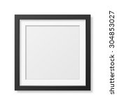 Realistic square black frame isolated on white. It can be used for presentations. Vector EPS10 illustration. 