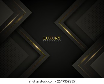 realistic square pattern with luxury gold lines glowing on dark background