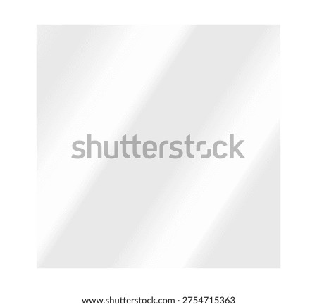 Realistic square transparent shiny glossy glass panel with light glare reflective surface effect, shiny transparent plastic panel, clear plastic sheets with reflection