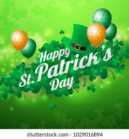 Realistic St. Patrick's day background and banner. illustration