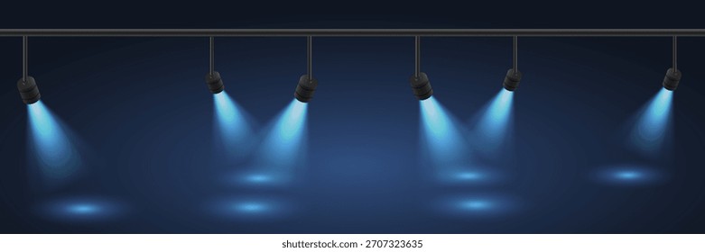 Realistische Lampen mit Lichtstrahlen auf transparentem Hintergrund.