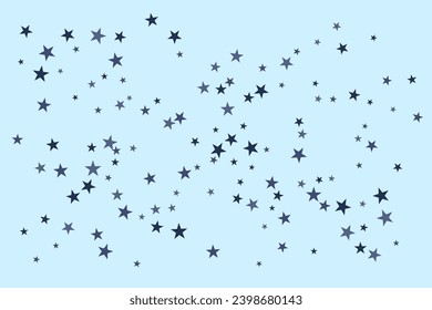 Realistic star of confetti for celebration design. Abstract nature banner background. Vector art illustration. Festive background. Abstract decorative pattern. 