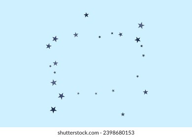 Realistic star of confetti for celebration design. Abstract nature banner background. Vector art illustration. Festive background. Abstract decorative pattern. 