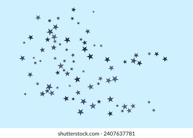 Realistic star of confetti for celebration design. Abstract nature banner background. Vector art illustration. Festive background. Abstract decorative pattern. 